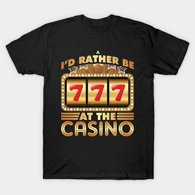 One Arm Bandit Slot Machine Casino Roulette T-Shirt by OfCA Design